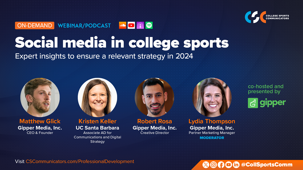 On-Demand Webinar and Podcast: Social Media in College Sports: Expert Insights to Ensure a Relevant 2024 Strategy
